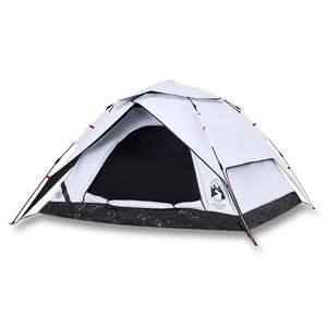 Tente de camping en tissu occultant blanc à démontage rapide pour 4 personnes, style dôme - Product Image 2