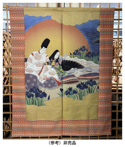 Art textile tissé de Nishijin, Kyoto : Le conte de Genji – Décoration murale de style japonais, en soie pure, faite à la main, pour usage intérieur. - Product Image 4