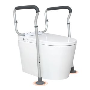 Supporto per WC Portatile Regolabile in Altezza e Larghezza, Corrimano di Sicurezza per Bagno, Supporta fino a 136 kg, Adatto alla Maggior Parte dei WC, Include - Product Image 1