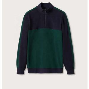 Sweat-shirts Homme Demi-Zip Col Montant en Tissu Léger avec Fermeture Éclair Contrastante Coupe Ample pour Activités de Plein Air – Vente en Gros OEM - Product Image 4