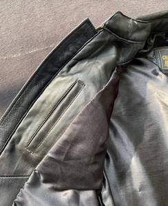 Chaqueta de Motociclista de Cuero para Hombre Champ King con Cuello Alto y Cierre de Cremallera - Product Image 4