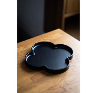 Modern Matte <b>Black</b> Metal Bone Serving Tray Luxury Pet Shape Decorative Platter for Home Hotel Party Tableware Wholesale Supply - Product Image 3