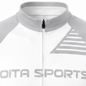 Ensemble maillot et short de cyclisme gris clair et blanc, manches courtes, fermeture éclair intégrale, respirant, rembourré, pour la course à vélo, l'entraînement et les performances sportives - Product Image 3
