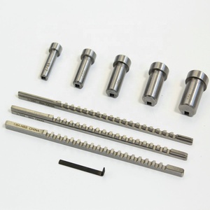Jeu de 9 broches à cannelure à pousser, tailles en pouces, 3 broches (1/16'', 3/32'', 1/8'') et 5 manchons à colliers avec calibres, outils de coupe pour cannelures - Product Image 2