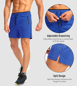 Shorts en nylon pour hommes, confortables, légers, respirants, idéaux pour la salle de sport, la course à pied, l'été, style décontracté, design tendance. - Product Image 5
