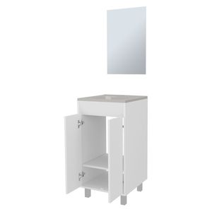 Mobile da Bagno Bianco Saratoga con 2 Ante, Eleganti Mobili per Bagno - Product Image 5