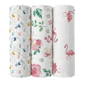 Bamboo Cotton Muslin Baby <b>Swaddle</b> <b>Blanket</b> towel 4 Layer High Density Custom Print Eco Wrap Newborn Wholesale OEM Factory - Product Image 4