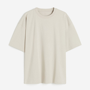 Nouveautés – T-shirt décontracté uni en polyester/coton, coupe longue, coupe-vent, pour homme et femme, idéal pour le sport et la gym, personnalisable en gros - Product Image 4