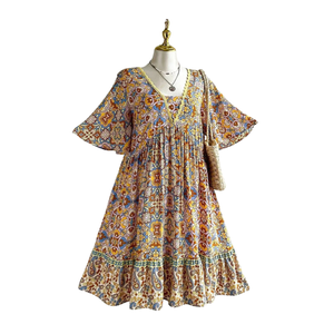 Vestido Midi Estampado de Moda para Mujer, Vestido Casual de Longitud Midi - Product Image 1