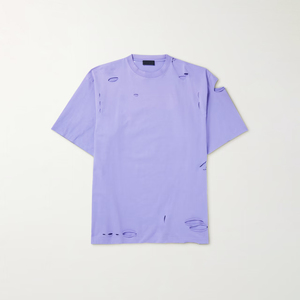 เสื้อยืดสีเทาฟอกซีดสไตล์วินเทจ แต่งขาดๆ แนวสตรีทแวร์ สกรีนโลโก้ได้ คุณภาพพรีเมียม สำหรับผู้ชาย สวมใส่สบาย - Product Image 3