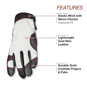 Gants de soudage en cuir, protection thermique, fournisseur de gants de travail, gants de soudage industriels en cuir, utilisation durable - Product Image 5