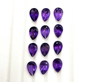 Natural African Amethyst Pear Cut Shape Loose Gemstone Sizes 3-9 MM, Purple Semi-Precious Stone for Jewelry Making - Product Image 2