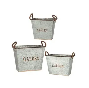 Jardinera galvanizada estrecha y alta para elegantes jardines urbanos en balcones cuando el espacio es escaso y el estilo es importante en áreas limitadas. - Product Image 3