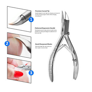 Toenail Clipper Curved Tip Nipper for Thick and Curved Nails Ergonomic Non Slip Handle Safety <b>Lock</b> Heavy Duty Stainless Steel - Product Image 3
