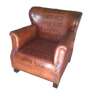 American Style Armchair with Premium Upholstered Fabric and Solid Wood Leg Comfortable Accent Chair for Living Room Hotel Lounge - Product Image 1