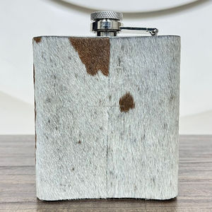 New Handmade 8oz Rustic Cowhide Leather <b>Flask</b> Cover Durable Genuine Leather Stainless Steel Eco-friendly Luxury Hip <b>Flask</b> Holder - Product Image 6