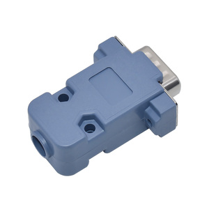 Mâle/Femelle Bleu Droit DB9 D-Sub PCB Mount RS232 Serial Port Connector Socket avec Vis Ecrous pour Composants Électroniques - Product Image 4