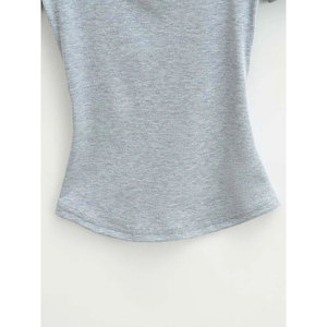 Tops courts d'été très extensibles pour femmes, à manches courtes, col rond sexy, anti-UV, écologiques, blouses à porter en dessous, t-shirts slim - Product Image 3