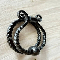 Battant de porte en fer forgé à la main, style rustique antique, vintage, rétro, ancien style victorien, pour maison de campagne, fait main