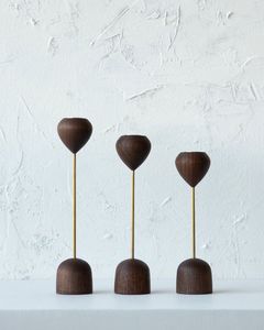 Luxury Wooden <b>Candle</b> Stand Holder <b>Set</b> Handmade Solid Wood Pillar <b>Candle</b> Holder Modern Home Decor Wedding Table Decoration - Product Image 3