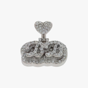 Collar con Colgante de Plata de Ley 925 con Diamante Moissanite VVS, Logotipo Inicial, Nombre Único, Número, Estilo Hip Hop, Letra con Incrustaciones de Diamantes, Bañado en Rodio - Product Image 4