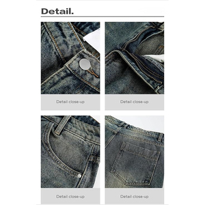 Shorts de Mezclilla con Lavado Ácido, Estilo Vintage, Corte Holgado, Algodón, Logotipo Personalizado OEM - Product Image 6