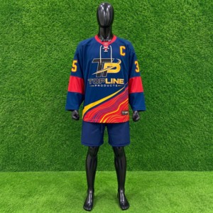 Jersey de Hockey sobre Hielo Personalizado para Hombre, Manga Larga, Sublimado, Absorbente de Humedad, Corte Regular, Uniforme para Adultos - Product Image 1