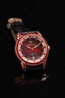 Montres pour hommes automatiques mécaniques, résistantes à l'eau, 40 mm, cuir, boucle en acier inoxydable, saphir, Alexander Ferros 9081R-03