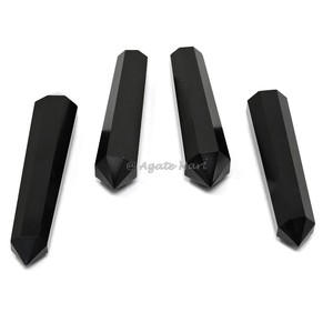 Varita de punto de cristal de cuarzo rosa de doble terminación pulida de fábrica personalizada, torre de obelisco de piedras preciosas, amor para fines decorativos - Product Image 5