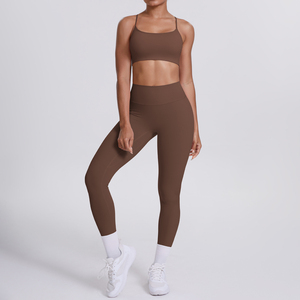 Ensemble Leggings de Yoga Taille Haute et Soutien-Gorge de Sport Sans Coutures – Tenue de Sport et de Fitness pour Femme – Vêtements Athlétiques – Fournisseur en Gros - Product Image 3