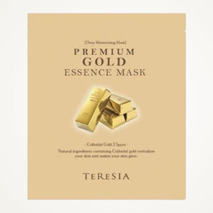 Masque facial coréen K-Beauty Tereusia Premium Gold Essence, lot de 10 masques, fabriqué en Corée - Product Image 1