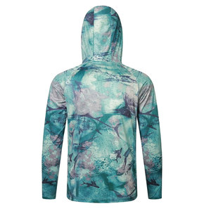 Camiseta de Pesca Personalizada con Protección UV, Manga Larga, Sudadera con Capucha para Hombre, Secado Rápido, Impermeable, para Pesca al Aire Libre - Product Image 3