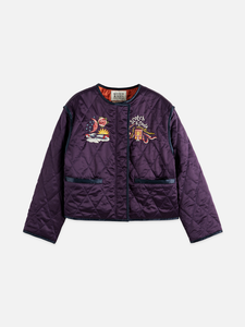 Veste universitaire réversible brodée en toile unisexe, design patchwork, hiver, fine, style hip-hop, à capuche, respirante, doublure en coton - Product Image 2