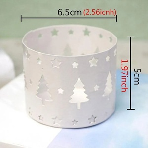 Black Powder Coated Metal Christmas <b>Tree</b> & Star Cutout Candle Holder Festive Tea <b>Light</b> Sleeve For Holiday Decor & Winter Gifting - Product Image 3