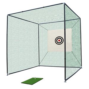 Red de Práctica de Golf de 10x10x10 Pies con Marco Metálico, Kit de Práctica para Interiores y Exteriores, Ayudas para el Entrenamiento - Product Image 1