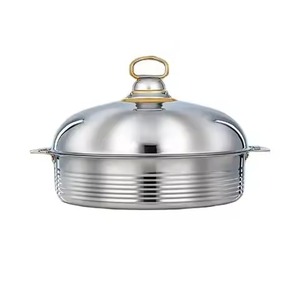 Plat de service en métal pour fondue, design élégant, casserole isotherme, bol de service pour la table - Product Image 4