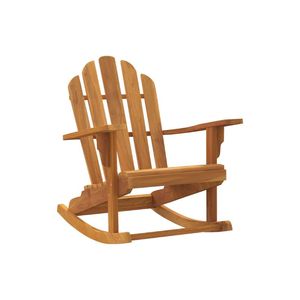 Silla Mecedora Adirondack de Madera de Teca para Exteriores, Ligera, Resistente y de Madera Sólida, Ideal para Jardín, Hotel o Parque - Product Image 3