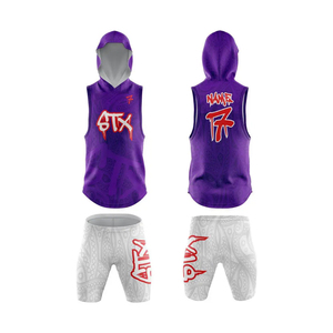 Custom Adults Purple and White Color Wear Breathable 7 on 7 Football Uniform for Men Low Price - Product Image 5