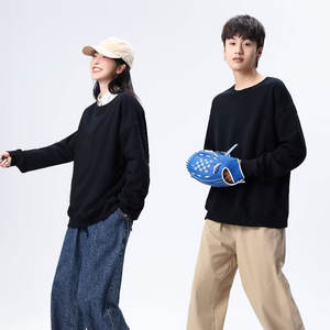 เสื้อฮู้ดถักแขนยาวสไตล์วินเทจสั่งทำขายส่งสำหรับผู้ชาย ผ้าฝ้าย 100% ทรงปกติ เสื้อยืดเปล่าแบบยูนิเซ็กซ์ เป็นมิตรกับสิ่งแวดล้อม - Product Image 4