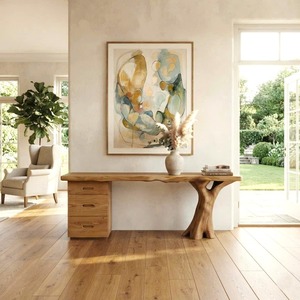 Tables consoles en bois massif écologiques pour la décoration d'appartements, au design unique, meubles en bois, mobilier d'hôtel - Product Image 4
