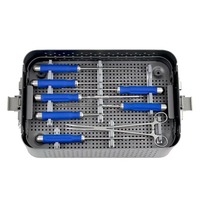 Kit d'instruments pour système de plaque cervicale antérieure Azicon en acier inoxydable, guide de perçage pour fixation vertébrale, support de tournevis, implants