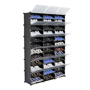 Moderno Organizzatore Portatile per Scarpe a 12 Livelli, 72 Paia, 36 Scomparti, Scaffale a Torre Espandibile per Tacchi, Stivali e Pantofole - Product Image 2