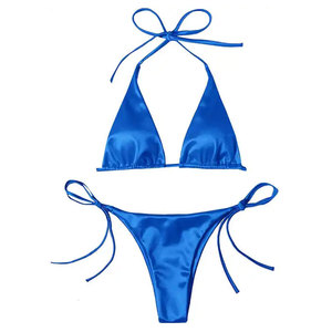 Conjunto de Bikini de Moda para Mujer de Alta Calidad, Impresión Personalizada, Dos Piezas, Secado Rápido, Material Transpirable y Elástico, Personalizable para la Playa - Product Image 1