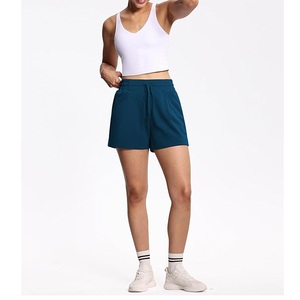 Shorts de Yoga para Mujer, Cintura Alta, Secado Rápido, 100% Poliéster, Sin Costuras, Ropa Deportiva, Shorts Casuales con Cintura Elástica - Product Image 4