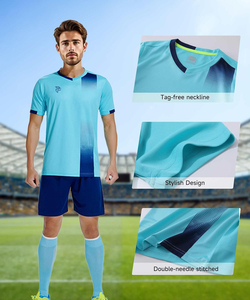 Fabrication sur mesure en usine de vêtements de sport, uniformes de football, chaussettes, couleur, haute qualité, respirant, 100% polyester, uniforme pour adultes - Product Image 3