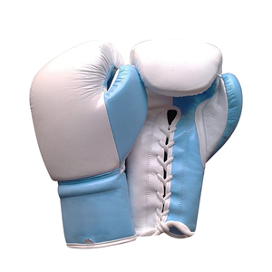 Hot Selling Custom Logo Lace-up Boxing <b>Gloves</b> Genuine Cowhide Leather MMA Kickboxing Competition Boxing <b>Gloves</b> For Adults - Product Image 1