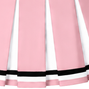 Falda Deportiva Plisada Rosa Claro Personalizada por el Fabricante, Disfraz de Baile para Mujer, Uniforme Deportivo con Diseño de Rayas Blancas - Product Image 5