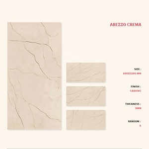 Fuzhou China tallado superficie brillante azulejos de pared de porcelana esmaltada Antrix Color gris 600x1200mm 60x120 24x48 2x4 azulejo de piso de cerámica - Product Image 4