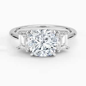 Anillo BOJ 0119 con Corte Cojín, Plata 925, Anillo Solitario de Lujo con Engaste de Garras, Diamante de 2ct, Color D, VVS1, Moissanita, Certificado GRA - Product Image 1