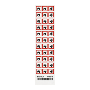 Étiquettes autocollantes inflammables Brady Durable GHS pour l'identification des produits chimiques en laboratoire - Product Image 2